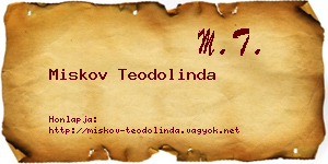 Miskov Teodolinda névjegykártya